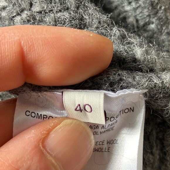 Stella McCartney Charcoal Long Sleeve wool knot Dress size 40 luxurious - Picture 9 of 10